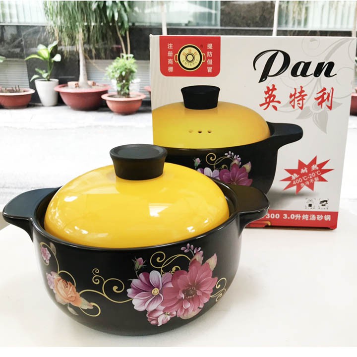 Nồi đất hầm thịt gà thuốc bắc 3 lít