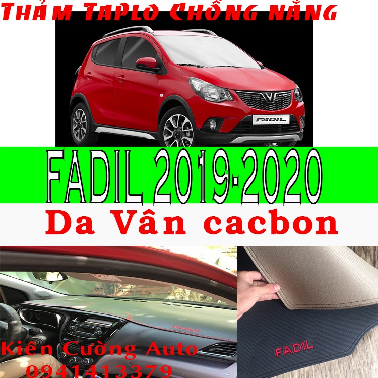 [ BẢO HÀNH 2 NĂM ] Thảm Taplo xe Vinfast Fadil 2019-2020 da Carbon hoặc da nhung lông cừu