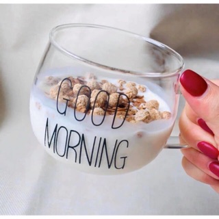 Cốc thuỷ tinh Good morning