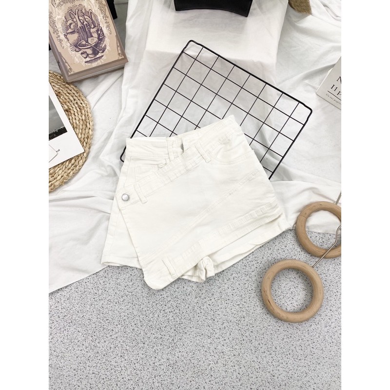 Chân váy- quần váy kaki vạt chéo cách điệu cá tính - Q016 | BigBuy360 - bigbuy360.vn