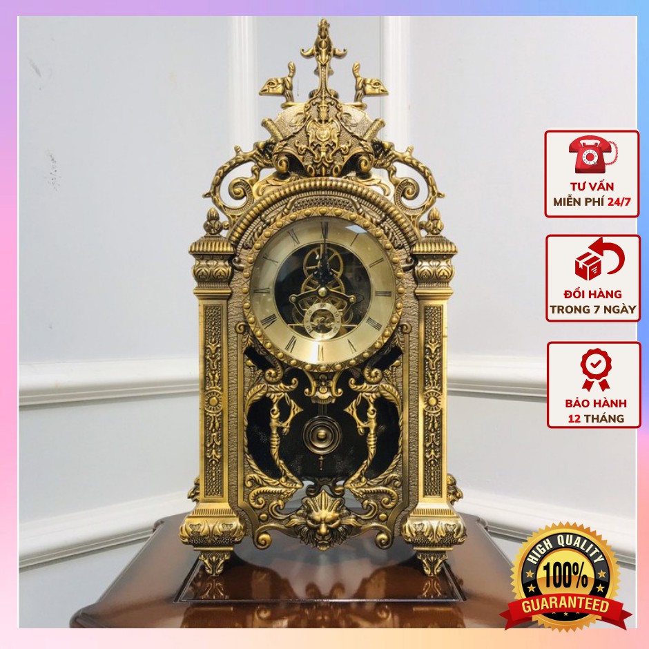 Đồng hồ để bàn TÂN CỔ ĐIỂN nhiều hình dạng khác nhau - Chất liệu đồng cao cấp - sang trọng – HCBC