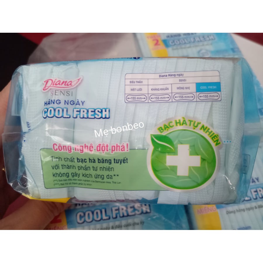 Băng vệ sinh hàng ngày DIANA COOL FRESH 20miếng
