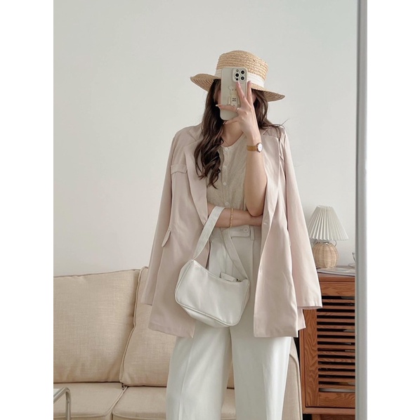 Áo blazer form rộng có 4 màu
