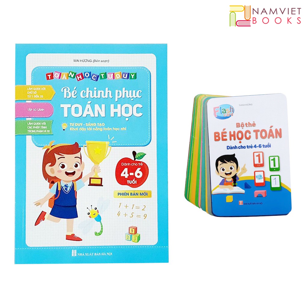Sách - Bé Chinh Phục Toán Học (Tặng Kèm Bộ Thẻ Flashcard Bé Học Toán)