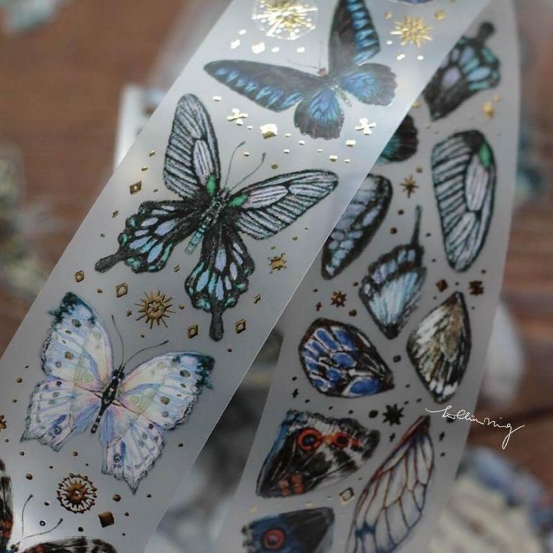 Krisna.room ♡ Hãng Linchianing- Chu kì 1m mẫu băng dán hình Butterfly xanh xinh xắn của LCN