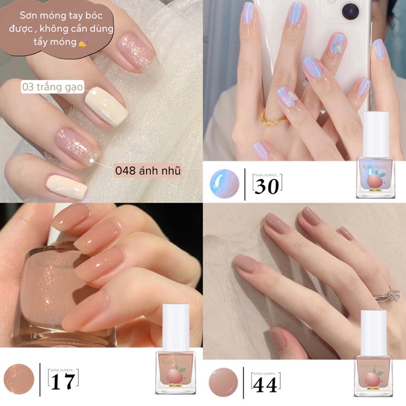 Sơn móng tay 201store dạng lột không độc hại sử dụng an toàn không cần hơ đèn