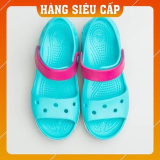 FreeShip-Hàng cao cấp SANDAL CROSS BAND TRẺ EM MÀU XANH NGỌC- Tặng 4 sticker