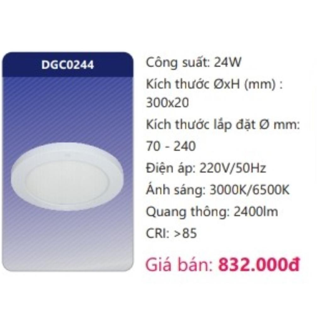 [DUHAL] ĐÈN LED TRÒN PANEL ĐA NĂNG - CẢM BIẾN 9W(DGC0094)/ 12W(DGC0124)/18W(DGC0184)/ 24W(DGC0244) - HÀNG CHÍNH HÃNG