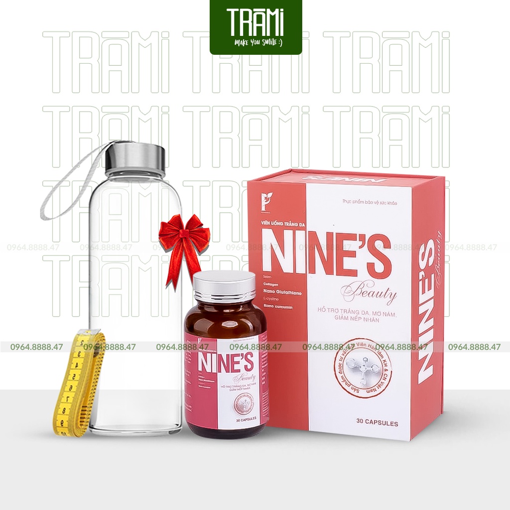 [CHÍNH HÃNG + QUÀ TẶNG] Viên Uống Trắng Da, Mờ Nám, Giảm Nếp Nhăn NINE'S BEAUTY.