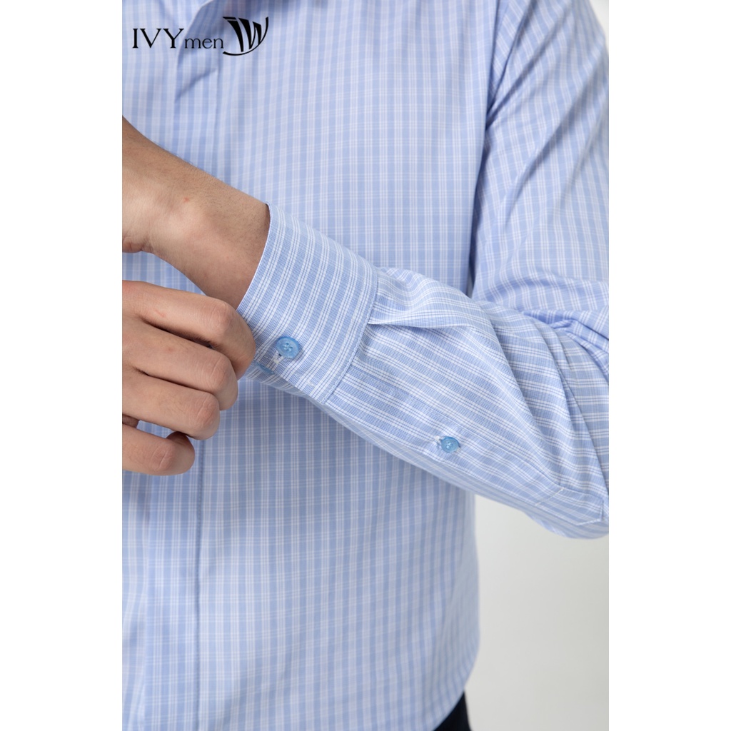 Áo sơ mi nam kẻ mờ IVY moda MS 17E3288
