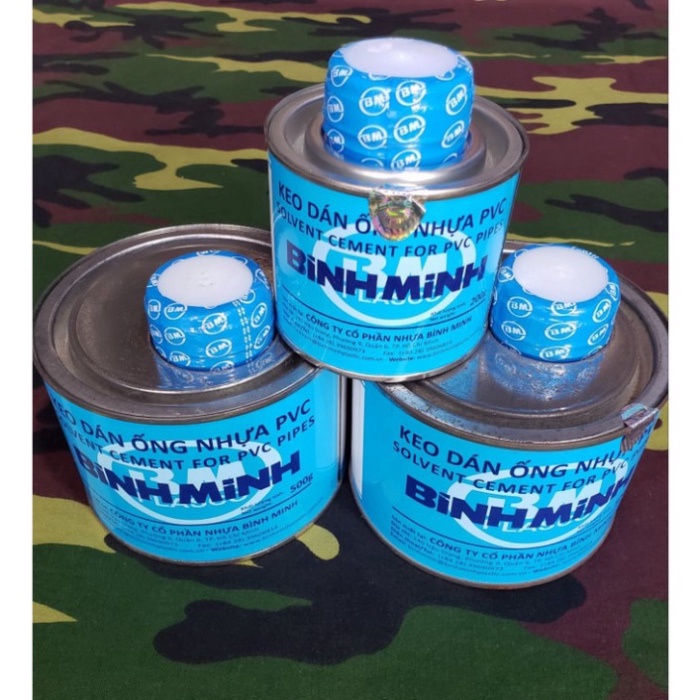 Keo dán ống nhựa PVC Cao Cấp Bình Minh 200g, 500g chính hãng