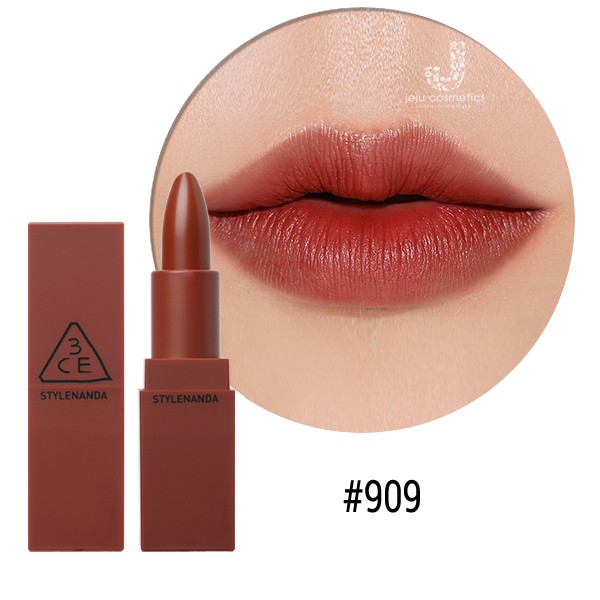 Son lì 3CE Mood Recipe Matte Lip Color màu 909 (Hồng Khói)