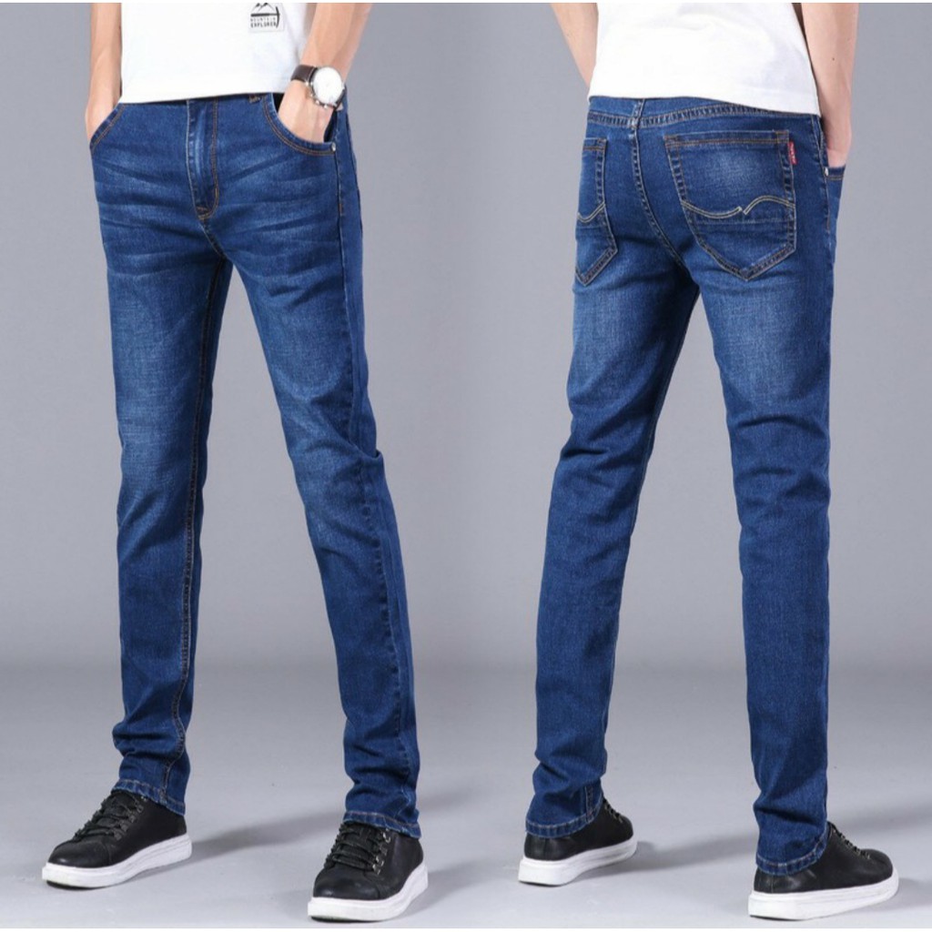 quần jean nam co giãn trơn cao cấp | BigBuy360 - bigbuy360.vn