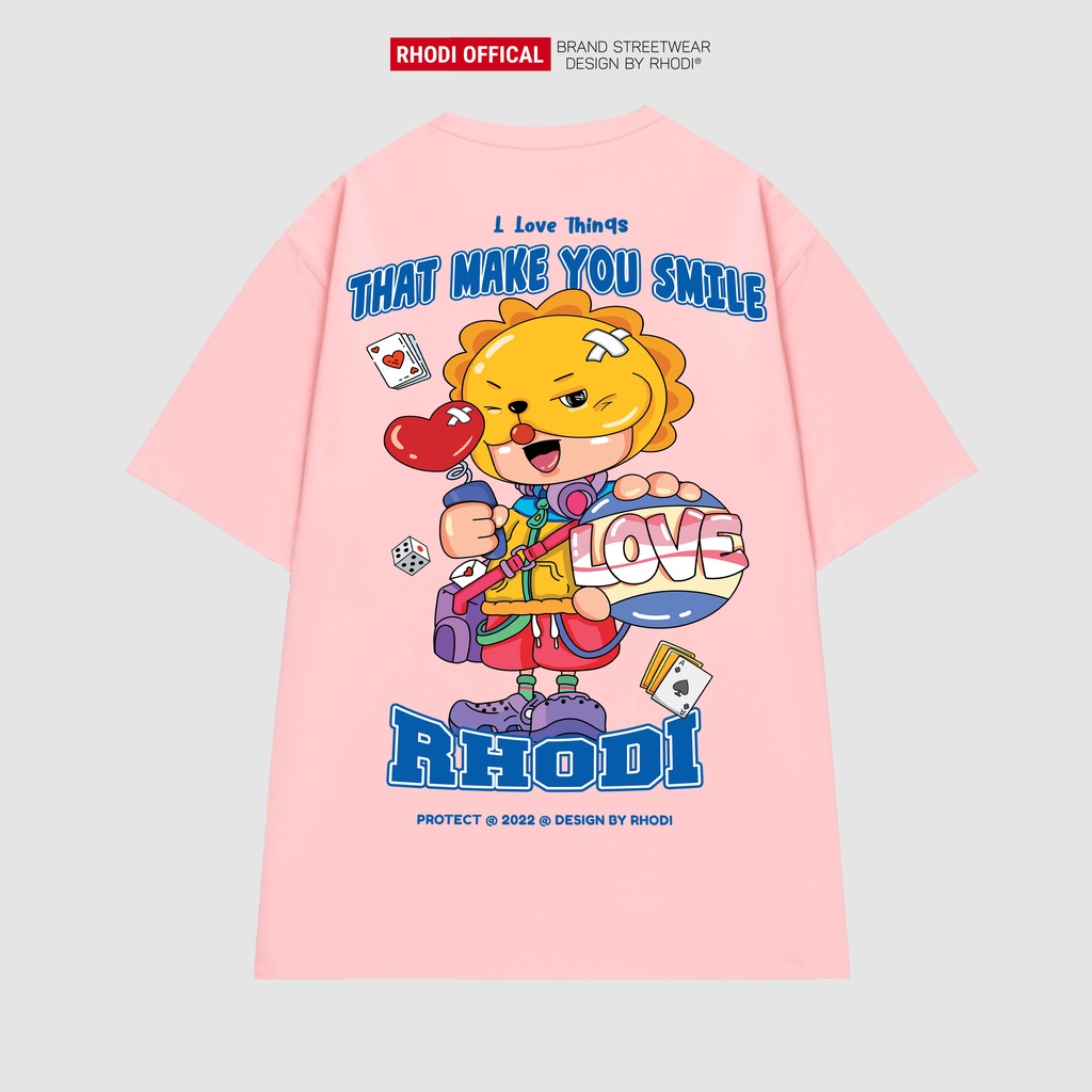 Áo phông local brand RHODI dáng tay lỡ unisex phong cách ulzzang nelly thế hệ genz valentine love