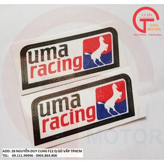 [SHOP TN]- TEM LỚN CHỮ ''UMA RACING'' TRANG TRÍ MỌI VỊ TRÍ XE MÁY , BỀN ĐẸP, DÁN SIÊU CHẮC