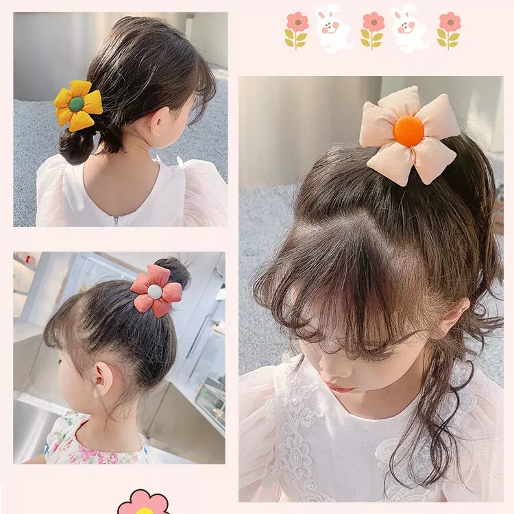 Dụng cụ làm tóc búi cho bé hình bông hoa Thanh cuộn tóc trẻ em kiểu dáng đơn giản không gây đau đầu