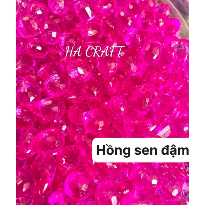 Hạt nụ giọt nước pha lê, hạt nhựa (nụ dạ quang) làm hoa handmade DIY