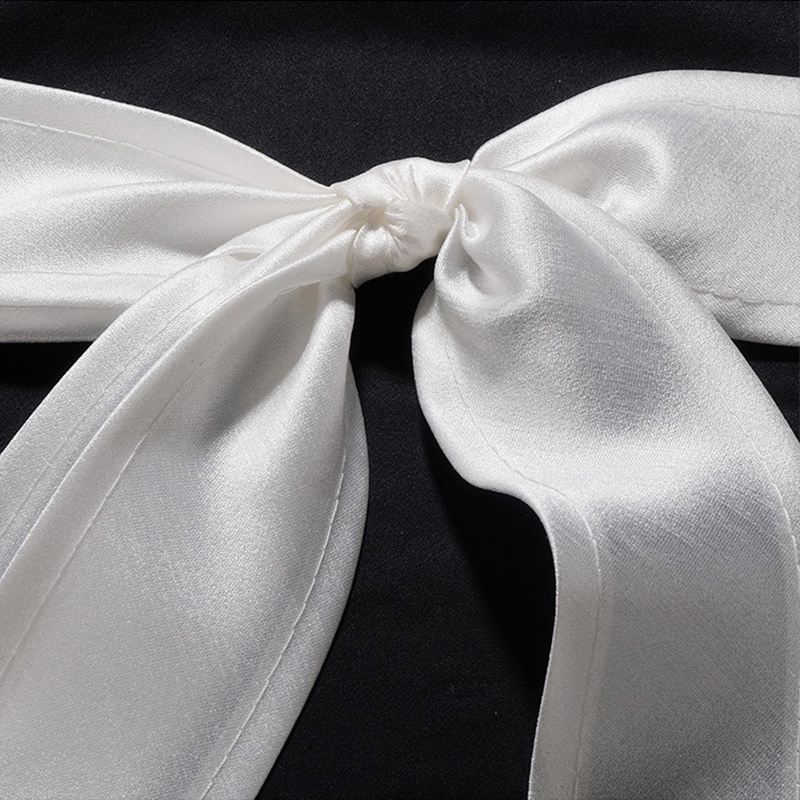 Pháp cổ điển đơn giản màu trắng nơ lớn kẹp tóc nữ phụ kiện tóc cô dâu