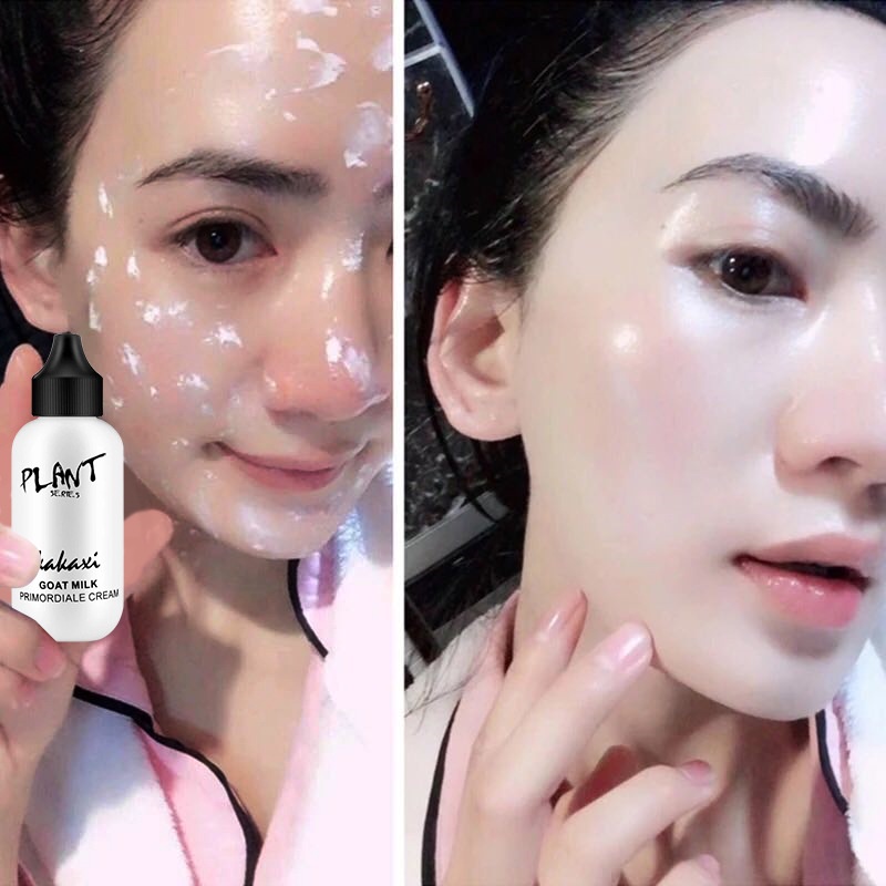 1 Kem Nền Sữa Dê Che Khuyết Điểm Toàn Diện Chống Nước Làm Sáng Da Che Phủ Quầng Thâm Hiệu Quả