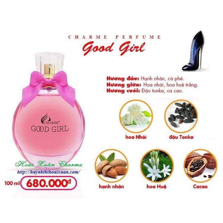 Nước hoa nữ Charme Good Girl (100ml) - GỢI CẢM ĐẤY CUỐN HÚT | BigBuy360 - bigbuy360.vn