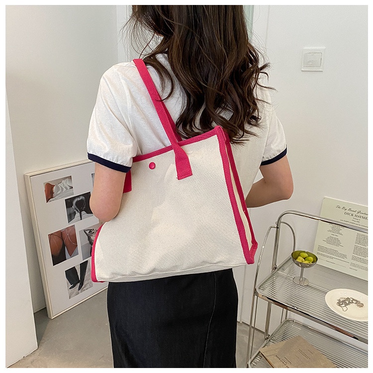 Túi Xách canvas Sức Chứa Lớn Mẫu Mới 2022 Thiết Kế Đơn Giản Thời Trang Mùa Hè