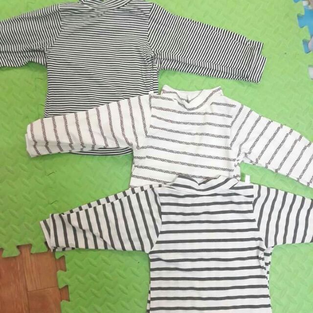 Áo  cotton  cổ  3 phân  cho  bé