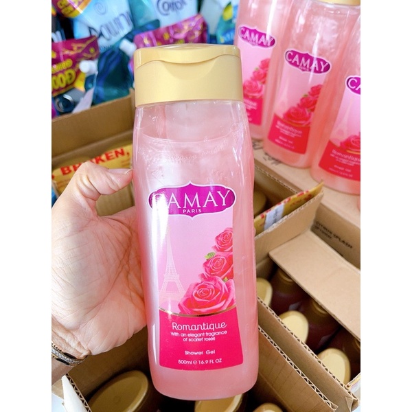 sữa tắm lưu hương giữ ẩm da CAMAY Hoa hồng 500ml