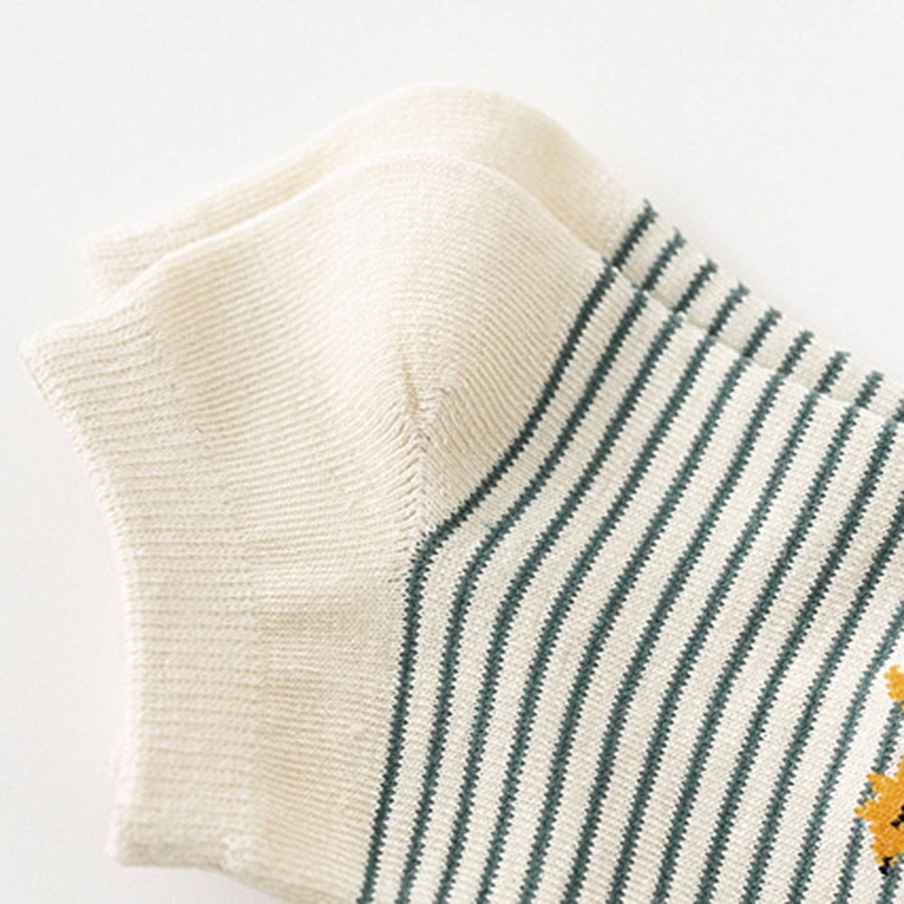 Set 5 đôi tất cotton hoạ tiết trái cây dễ thương thời trang cho nữ