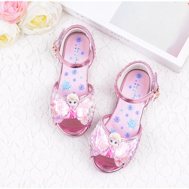 Giày elsa kiểu dáng sandal cho bé gái 2-9 tuổi đi học, đi chơi