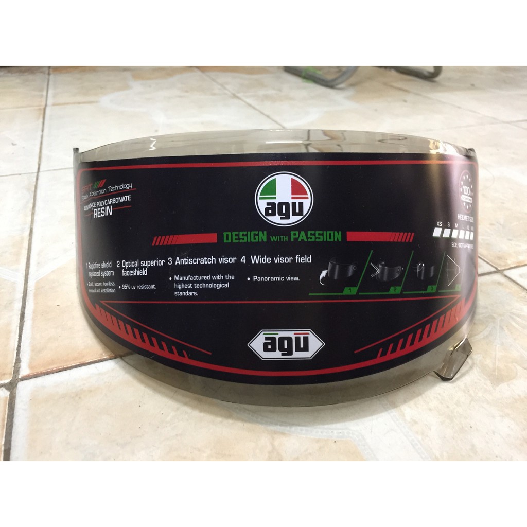 Kính mũ bảo hiểm fullface AGU