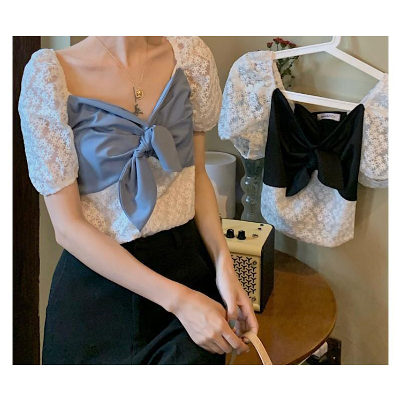 Áo Sơ Mi Phối Ren Kiểu Hàn Quốc Thời Trang Mùa Hè 2020 Cho Nữ