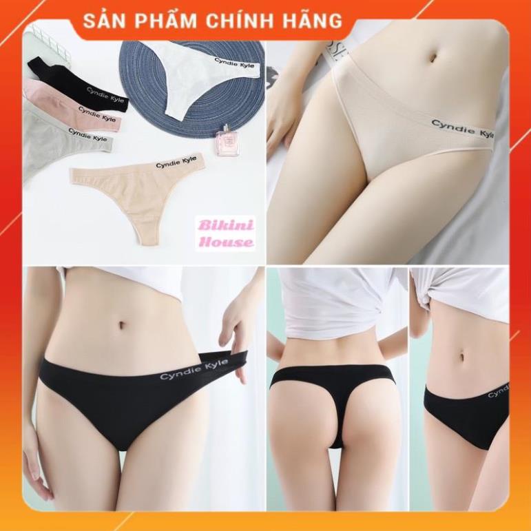 Quần Lót Nữ ❤️ Quần Lót Lọt Khe Sexy Cotton Co Giãn 4 Chiều phối viền chun chữ cá tính gợi cảm 7007