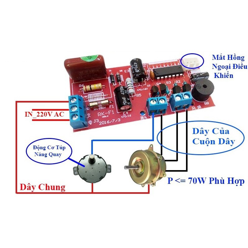 Bộ Điều Khiển Quạt Từ Xa QTX-5K1 V1 Bo Quạt Mạch Quạt, remote quạt mitsubishi