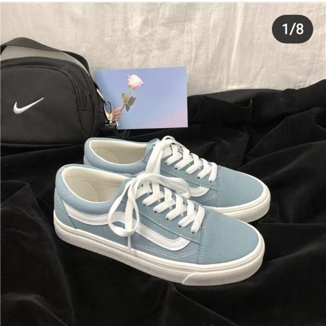 GIÀY NAM NỮ MÀU XANH BABY CHẤT VẢI CANVAS