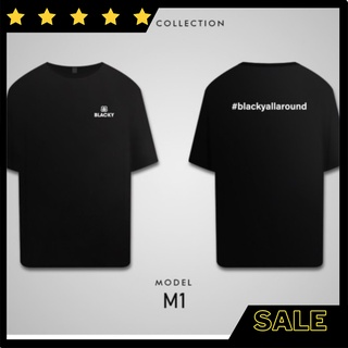 M1 tee - áo thun đen blacky all around- áo form rộng