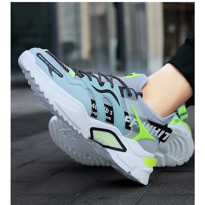 Giày thể thao sneaker nam D103, phong cách trẻ trung năng động, đế cao su non đi cực êm