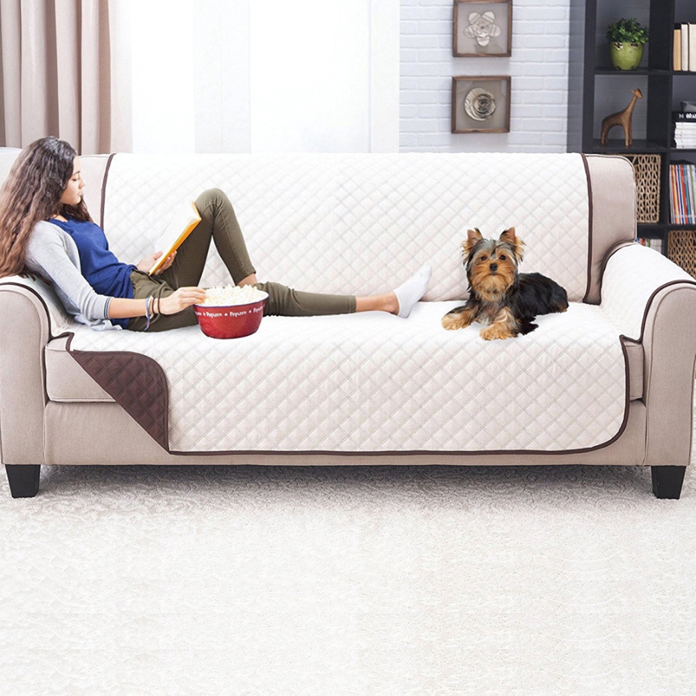 TS0 Pet's Couch Cover Stretch Sofa Seat Lounge Protector 1-2-3 Seater Waterproof Tophope