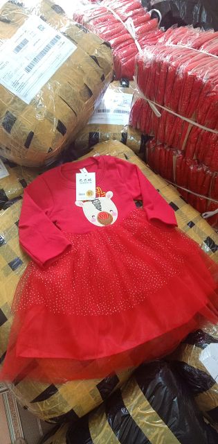 Váy đỏ tuần lộc bé gái | BigBuy360 - bigbuy360.vn