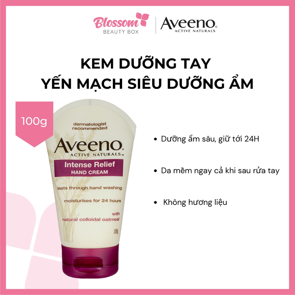 HSD 3/2023 Kem dưỡng tay AVEENO yến mạch dưỡng ẩm tốt & giảm nứt nẻ tay 100g