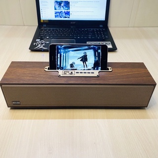 Loa bluetooth xm-520 vỏ gỗ - âm thanh sống động, bass cực mạnh, độ tương thích cao, thiết kế sang trọng, decor nội thất
