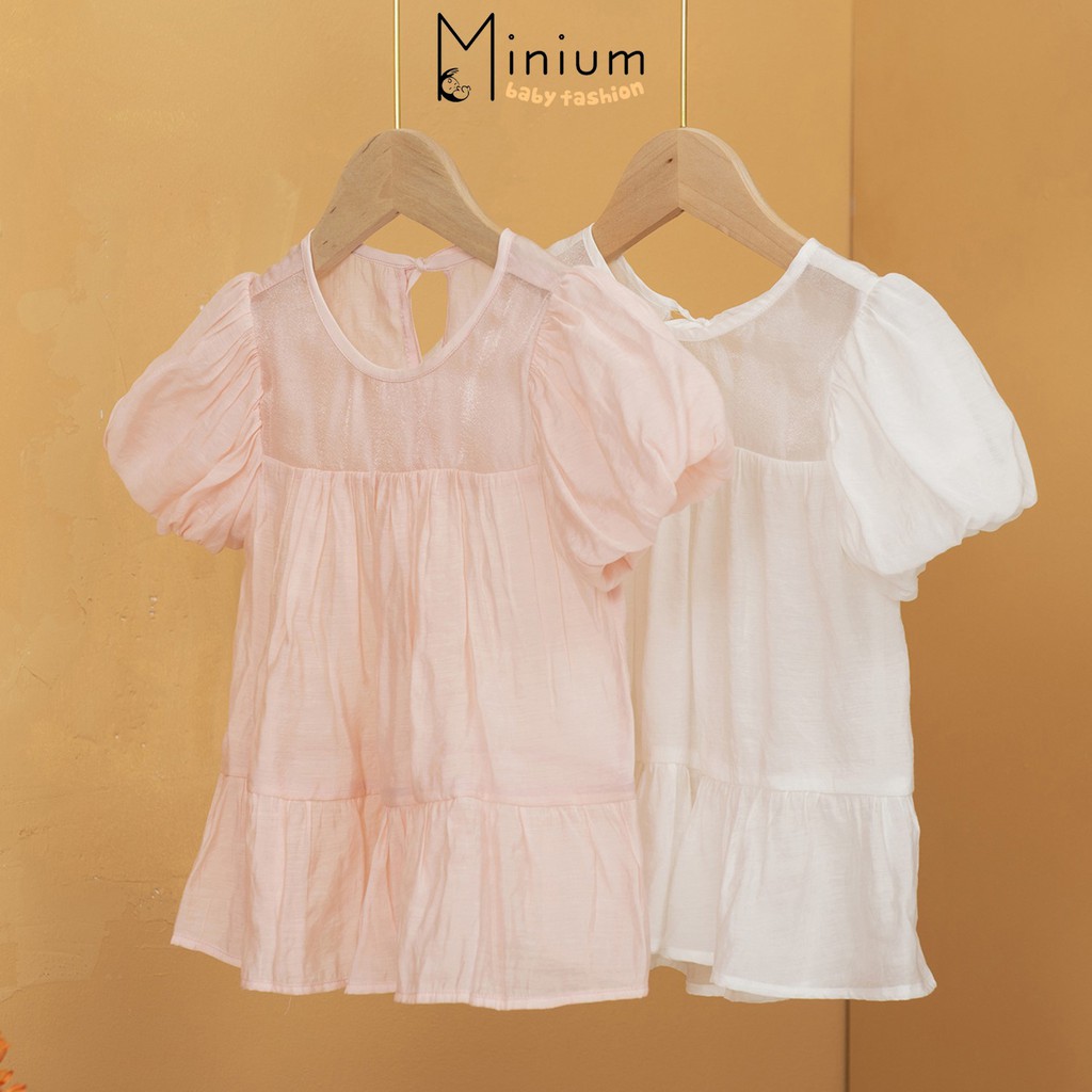 Áo babydoll tay bồng công chúa Minium, áo bé gái tay lỡ, áo trẻ em đẹp-A5