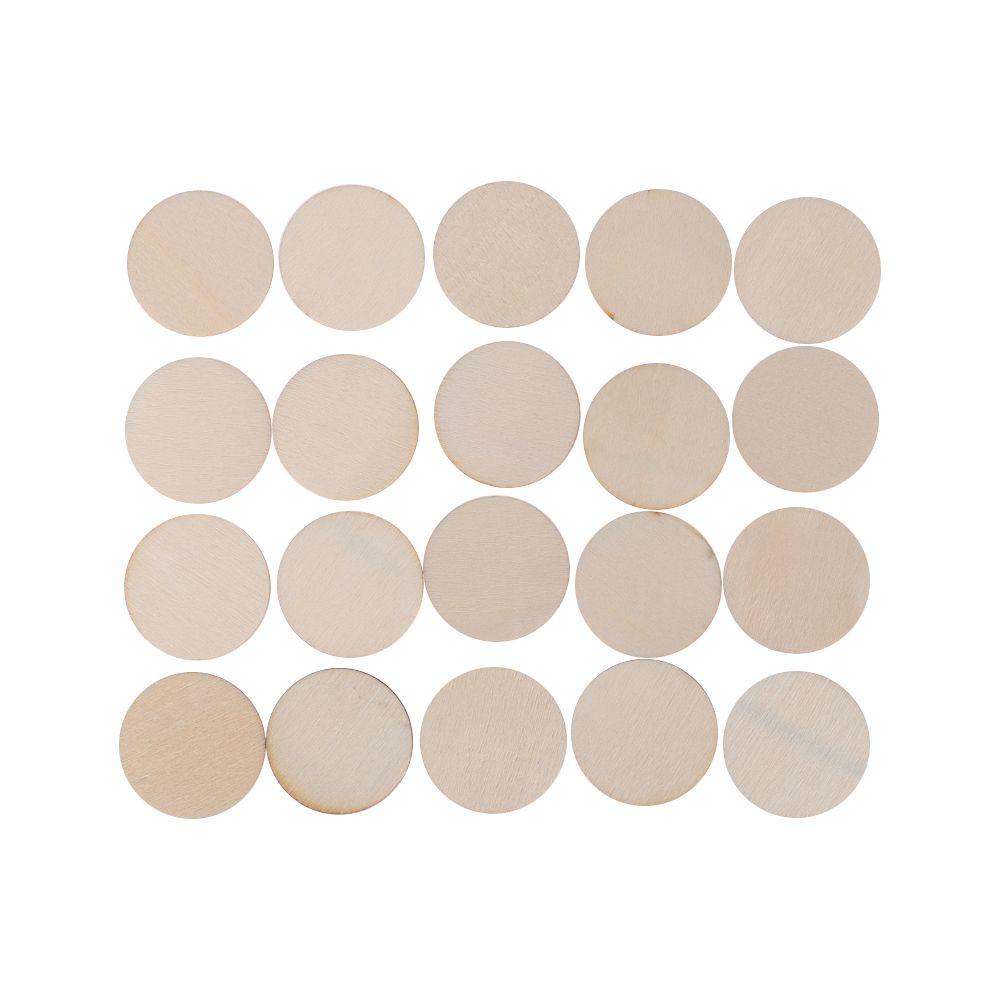 FOREVER Bộ 50 Miếng Gỗ Tròn Trang Trí Thủ Công