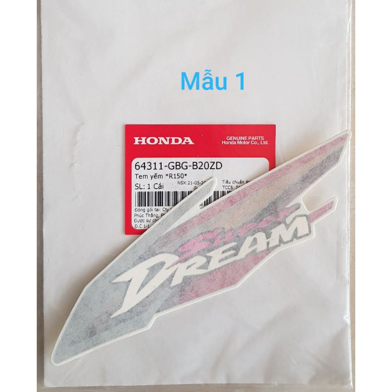 Tem dán yếm xe Dream các đời xịn