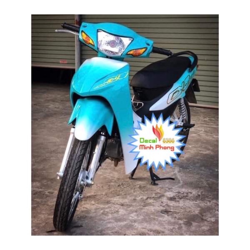 [Nhiều màu]Tem trùm xe wave alpha màu loang(1 bộ tem không kèm tem crom,crom mua riêng)