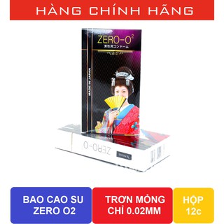 Bao cao su Zero O2 nhập khẩu nhật hộp 12c ❤️️CAM KẾT CHÍNH HÃNG❤️️