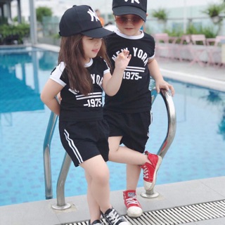 Bộ cotton kèm mũ cho bé trai bé gái