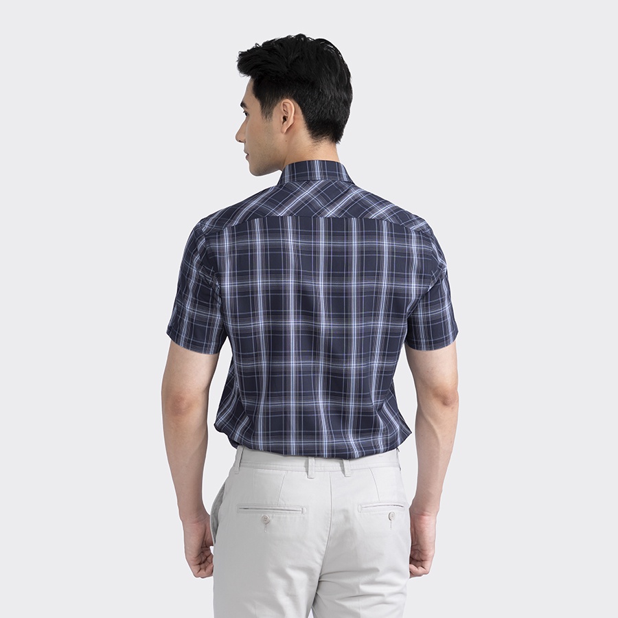 Áo sơ mi nam ngắn tay Aristino phom suông rộng, thiết kế nam tính, lịch lãm -  ASS471S2