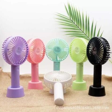 Quạt Mini Cầm Tay Tích Điện 4 Cánh Pin Sạc 1 Lần Dùng Cả Ngày  SIÊU HOT