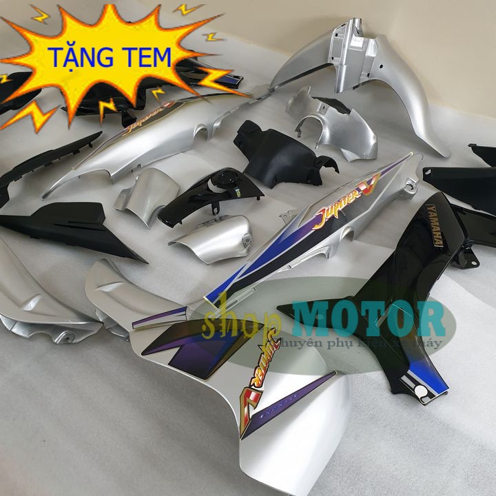 Bộ nhựa áo xe JUPITER V nhựa ABS nguyên sinh MÀU BẠC -B1113
