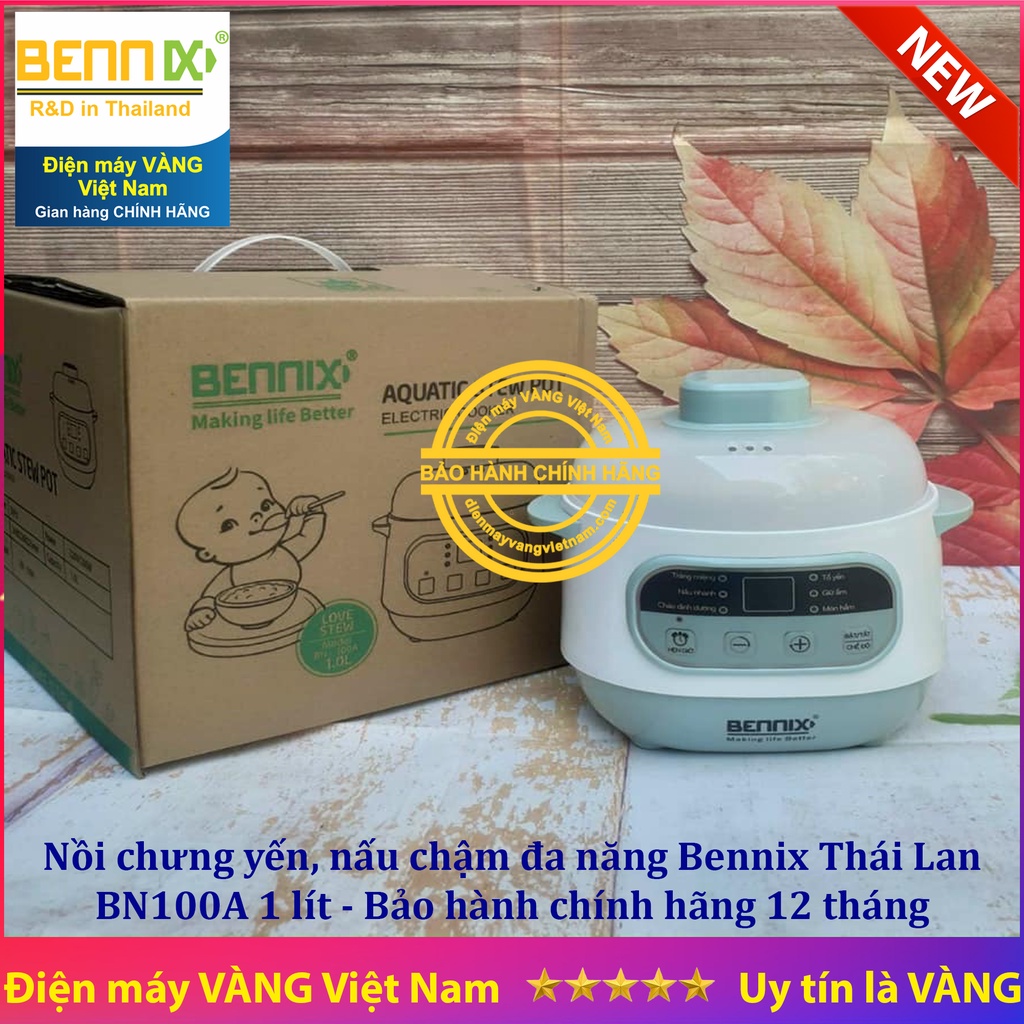 Nồi chưng yến Bennix Thái Lan BN100A dung tích 1 lít bảo hành chính hãng